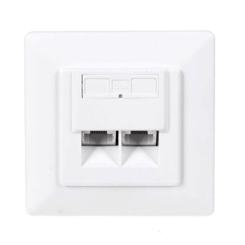 Gniazdo podtynkowe kompletne 2xRJ45 8p8c UTP Cat5e LSA Netrack - 1399888
