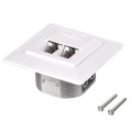 Gniazdo podtynkowe kompletne 2xRJ45 8p8c FTP Cat6 Netrack - 982512
