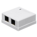 Gniazdo natynkowe kompletne 2xRJ45 8p8c UTP Cat6 LSA Netrack - 1399900