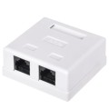 Gniazdo natynkowe kompletne 2xRJ45 8p8c UTP Cat5e LSA Netrack - 982495