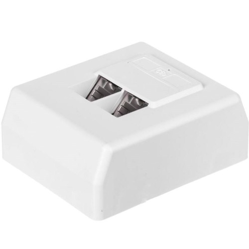 Gniazdo natynkowe kompletne 2xRJ45 8p8c FTP Cat6 Netrack - 1399899