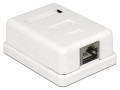 Gniazdo natynkowe Delock kat.6 1x RJ45 ekranowane białe - 981235