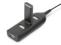 Hub/Koncentrator DIGITUS 4-portowy USB 2.0 HighSpeed pasywny czarny - 1690050