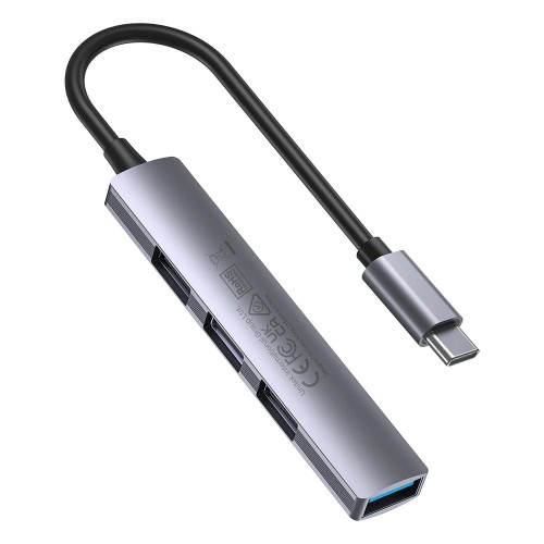 HUB USB-C Unitek H1208B 1xUSB-A 5 Gbps, 3xUSB-A 2.0 alu - 1744066