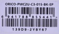 HUB USB-C Orico PWC2U-C3-015-BK-EP  2x USB-A 3.1 + USB-C, czarny - 1491935