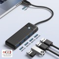 HUB USB-C Orico PAPW4A-C3-015-BK-EP 4 x USB-A 3.0 5Gbps, czarny - 1690340