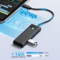 HUB USB-C Orico PAPW4A-C3-015-BK-EP 4 x USB-A 3.0 5Gbps, czarny - 1690341