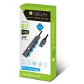 Hub USB Techly 4-portowy USB3.2 Gen1 - 1628245