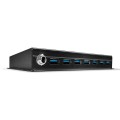 Hub USB 3.0 LINDY Metal Hub 7 Ports Type A to B czarny - 1626842