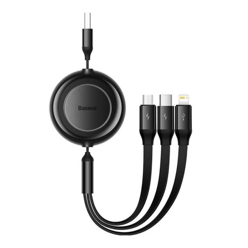 Kabel przewód USB 3w1 - USB-C, Lightning, micro USB 110cm Baseus CAMJ010001 do 3,5A - 1629698