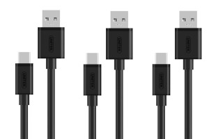 Zestaw kabli Unitek Y-C4008BK, USB 2.0 - microUSB, 3x 0,3m