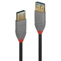 Przedłużacz USB 3.1 LINDY Gen1  Extension A/A, Anthra 0,5m Black - 1378685