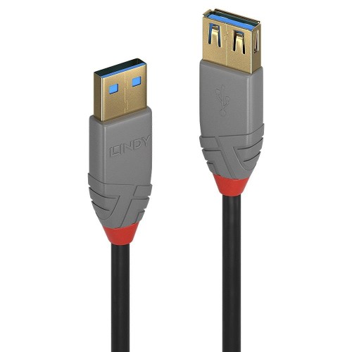 Przedłużacz USB 3.1 LINDY Gen1  Extension A/A, Anthra 0,5m Black - 1378685