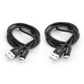 Kable Verbatim micro USB-B(M) - USB-A(M) 1m 2-pak czarny - 1668728