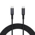Kabel USB-C Aukey CB-MCC102 BK PD 100W, 1,8m, m/m, led - 1753569