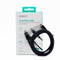 Kabel USB-C Aukey CB-MCC102 BK PD 100W, 1,8m, m/m, led - 1753578