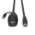 Kabel USB 3.0 LINDY Active Extension 10m czarny - 1629850