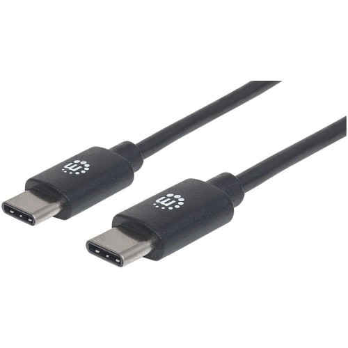 Kabel USB 2.0 Manhattan Typ-C M/M 60W 3A PD QC 480Mbps 3m czarny - 1630001