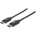 Kabel USB 2.0 Manhattan Typ-C M/M 1m 60W 3A PD QC 480Mbps 1m - 1675279