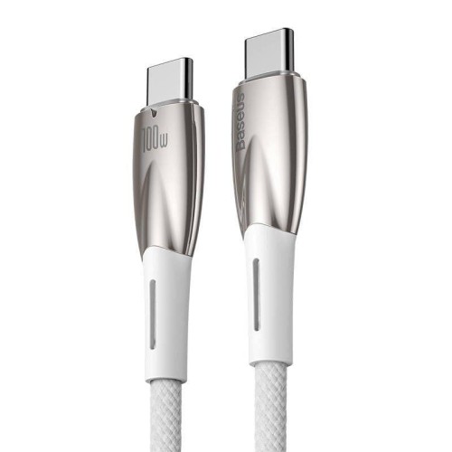 Kabel przewód USB-C PD 200cm Baseus Glimmer CADH000802 Power Delivery 2.0 5A z obsługą szybkiego ładowania 100W LED - 1629703