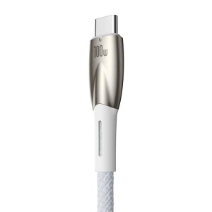 Kabel przewód USB - USB-C / Typ-C 200cm Baseus Glimmer CADH000602 z obsługą szybkiego ładowania 100W LED