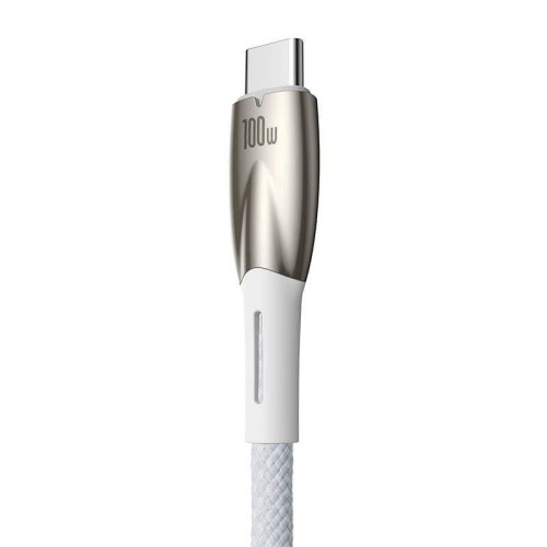 Kabel przewód USB - USB-C / Typ-C 200cm Baseus Glimmer CADH000602 z obsługą szybkiego ładowania 100W LED - 1629696