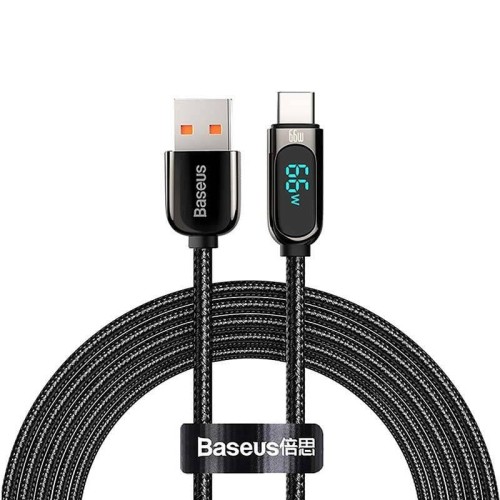 Kabel przewód USB - USB-C / Typ-C 200cm Baseus Display CASX020101 z obsługą szybkiego ładowania 66W - 1629690