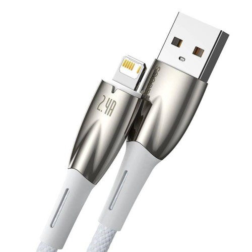 Kabel przewód USB - Lightning / iPhone 200cm Baseus Glimmer CADH000302 z obsługą szybkiego ładowania 2.4A - 1629705