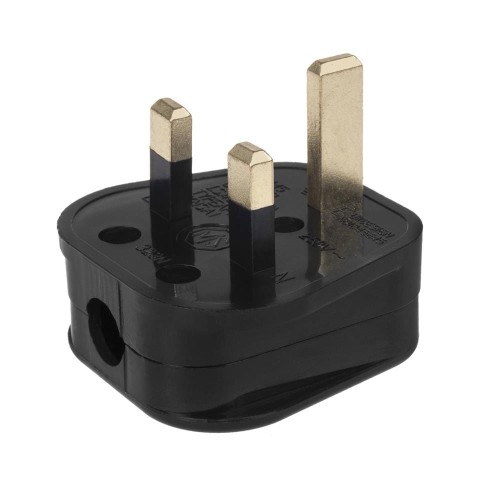 Wtyk UK do montażu na kabel Maclean MCE193 czarny - 973214