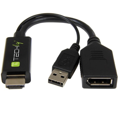 Konwerter/Adapter Techly HDMI z zasilaniem USB / DisplayPort 4K*60Hz - 1468375