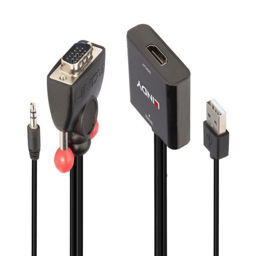 Konwerter VGA oraz Audio na HDMI LINDY czarny - 1629931