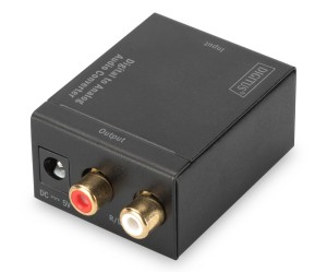 Konwerter sygnału Audio DIGITUS 1xCoax/Toslink do 2xRCA (Stereo)