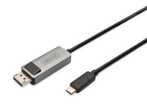 Kabel adapter DIGITUS PREMIUM 8K 30Hz USB Typ C/DisplayPort dwukierunkowy 1m
