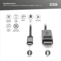 Kabel adapter DIGITUS PREMIUM 8K 30Hz USB Typ C/DisplayPort dwukierunkowy 1m - 1629760