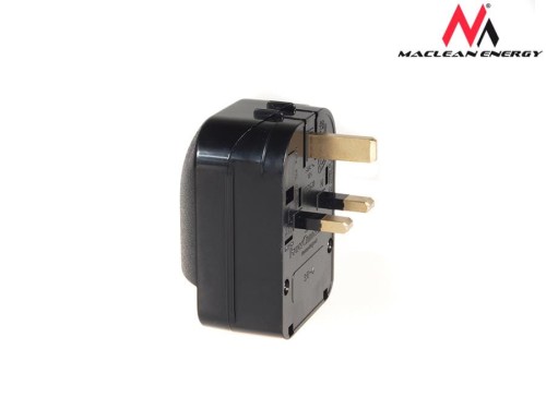 Adapter zasilania Maclean MCE70 UK na Euro kątowy czarny - 973212