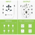 Adapter wtyku zasilania Techly EU/UK/USA/3xUSB biały - 1380065