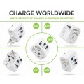 Adapter wtyku zasilania Techly EU/UK/USA/3xUSB biały - 1380066