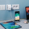Adapter wtyku zasilania Techly EU/UK/USA/3xUSB biały - 1380070
