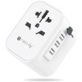 Adapter wtyku zasilania Techly EU/UK/USA/3xUSB biały - 1321203