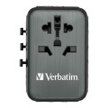 Adapter podróżny Verbatim UTA-05 GaN III globalny-globalny 2xUSB 2xUSB-C PD QC 4+ - 1753683