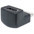Adapter kątowy Manhattan HDMI Górny HDMI-HDMI M/F 4K*60Hz - 1468146
