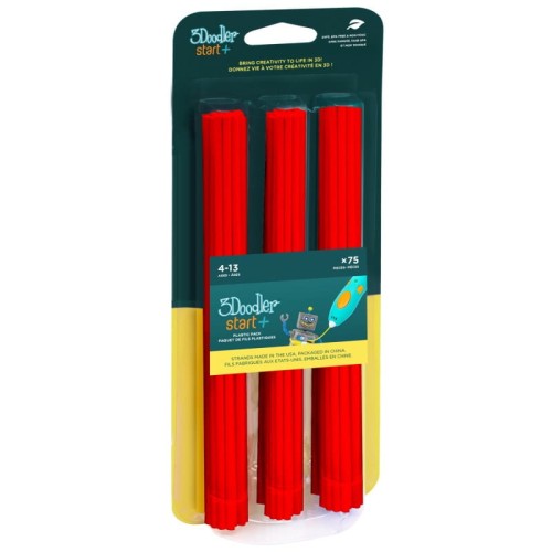 3DOODLER START FILAMENT ECO 2.5MM, 75 SZTUK, CHERRY RED, 3DS-ECO03-75 - 907101