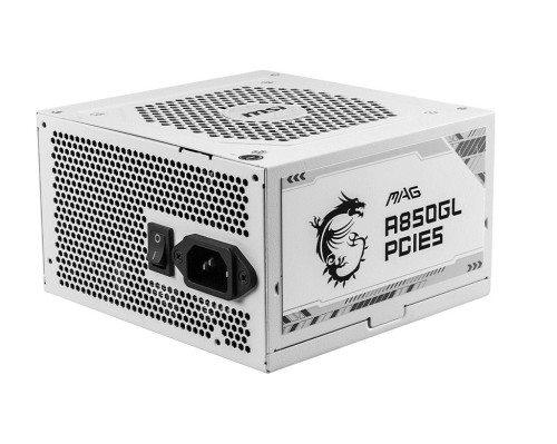 Zasilacz MSI MAG A850GL PCIE5 WHITE 850W 120mm 80plus Gold aPFC - 1761386