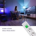 Listwa zasilająca Qoltec 4 gniazda | 1.8m | Biało-szara - 1385667