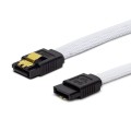 Kabel SATA III SAVIO GAK-01 0,3m, oplot biały, prosty, złote zatrzaski 10 sztuk - 1762647