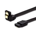 Kabel SATA III SAVIO GAK-08 0,5m, oplot czarny, kątowy, złote zatrzaski 10 sztuk - 973843