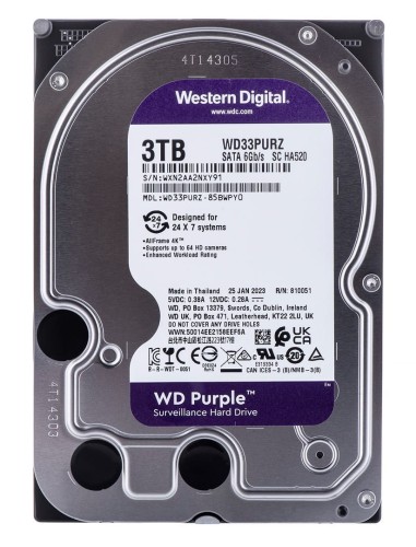 Dysk HDD WD Purple WD33PURZ (3 TB ; 3.5"; 256 MB; 5400 obr/min) - 1764790