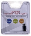 Adapter USB Savio AK-31/B Micro-USB 2.0 A/F - USB 3.1 C/M, czarny - 1037784
