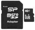 Karta pamięci MicroSDHC Silicon Power 8GB Class 10 + adapter - 1766694