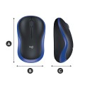 Mysz bezprzewodowa Logitech M185 optyczna czarno-niebieska - 1066856